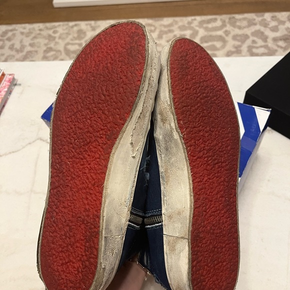 Golden goose high top mens sneaker size 44 blue/grey excellent condition - Picture 7 of 9